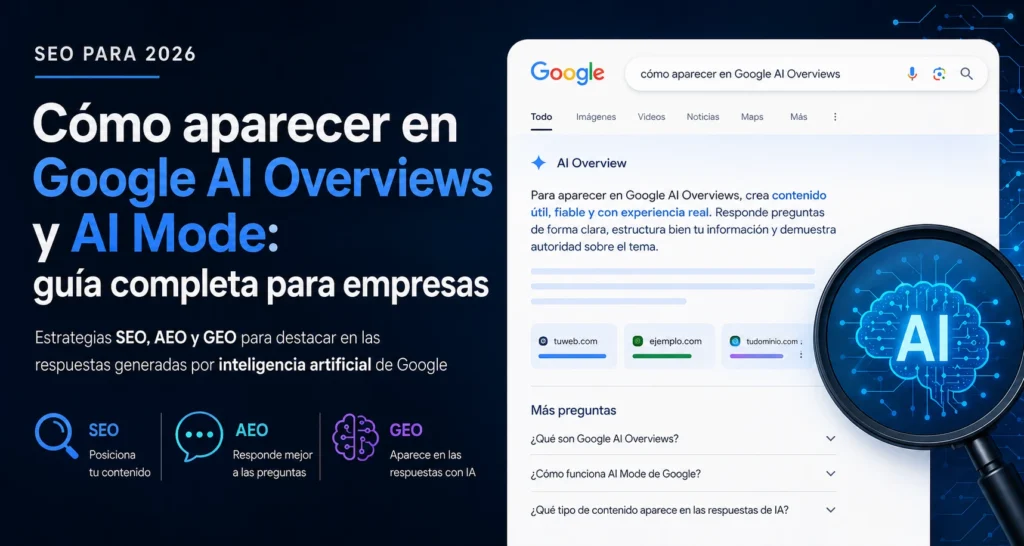 Cómo aparecer en Google AI overviews y Google AI mode en 2026